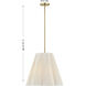 Rosa 4 Light 18.5 inch Noble Brass Pendant Ceiling Light