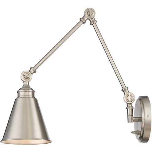 Morland 33.75 inch 60 watt Satin Nickel Adjustable Wall Sconce Wall Light, Essentials