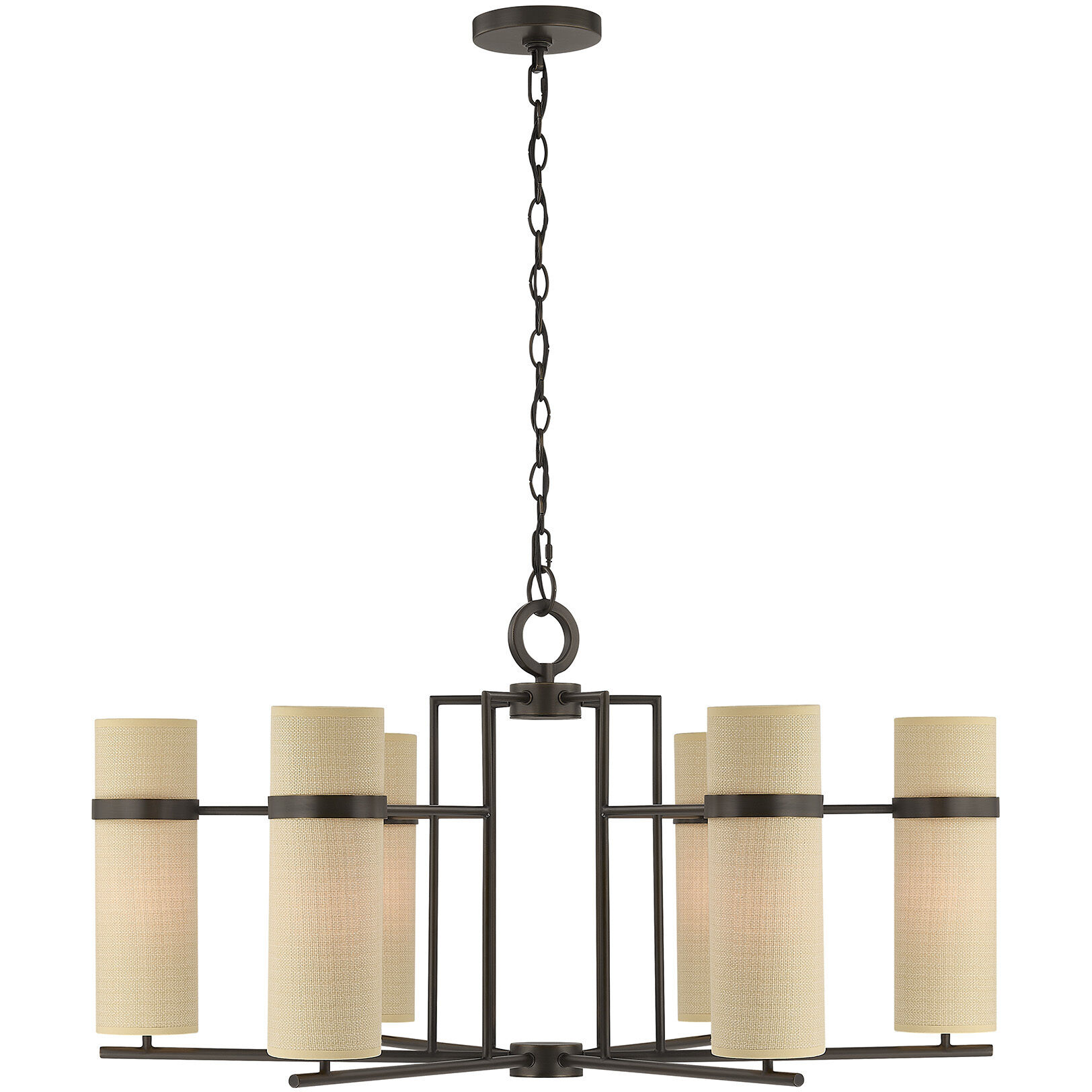 Weston 6 Light 34 inch Mediterranean Bronze Chandelier Ceiling Light