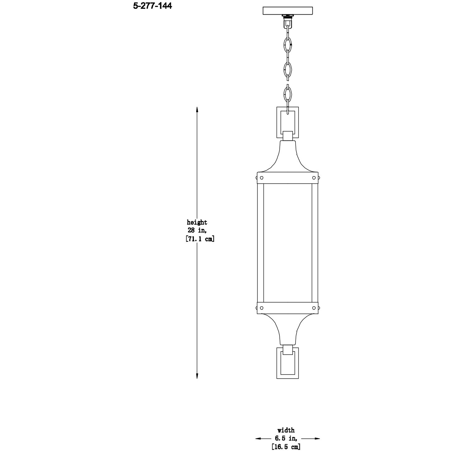 Glendale 1 Light 6.5 inch Matte Black with Burnished Brass Accents Outdoor Hanging Lantern