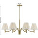 Rosa 6 Light 36 inch Noble Brass Chandelier Ceiling Light