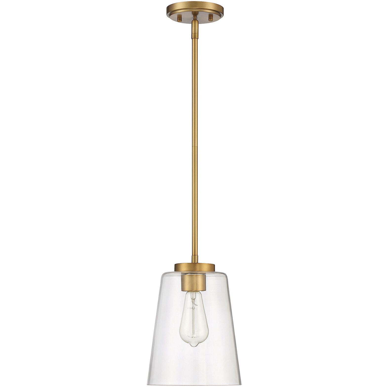 Calhoun 1 Light 8 inch Warm Brass Pendant Ceiling Light, Essentials
