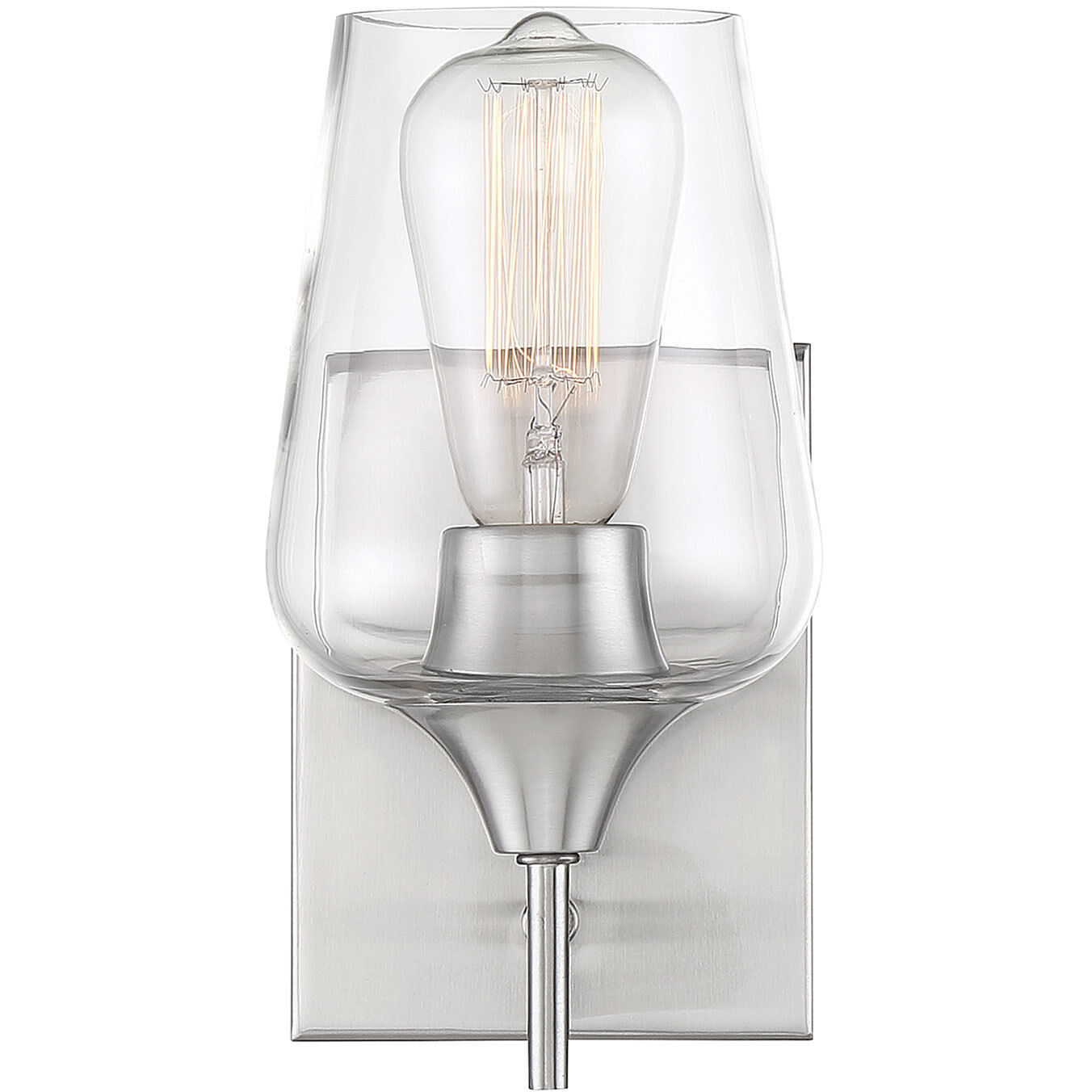 Octave 1 Light 5 inch Satin Nickel Wall Sconce Wall Light, Essentials