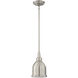 Vintage 1 Light 6.5 inch Satin Nickel Mini-Pendant Ceiling Light