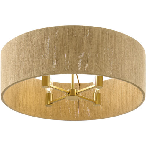 Maynard 4 Light 22 inch Warm Brass Flush Mount Ceiling Light