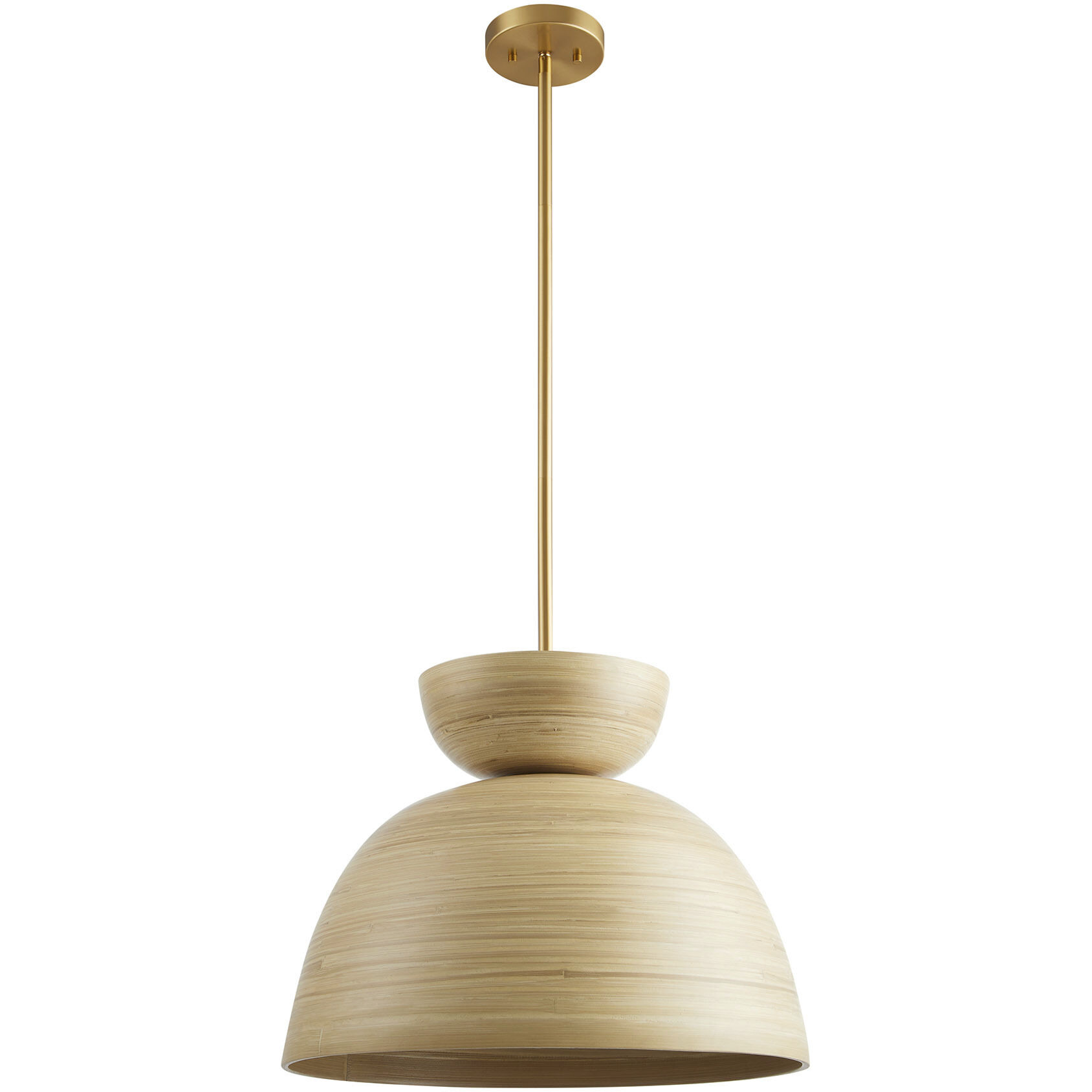 Agave 1 Light 20 inch Natural Bamboo Pendant Ceiling Light