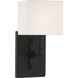 Collins 1 Light 5.5 inch Matte Black Wall Sconce Wall Light, Lighting One