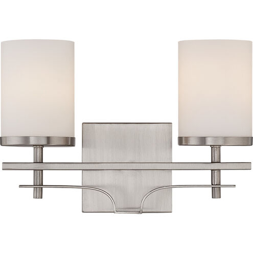 Colton 2 Light 13.5 inch Satin Nickel Bathroom Vanity Light Wall Light, Essentials