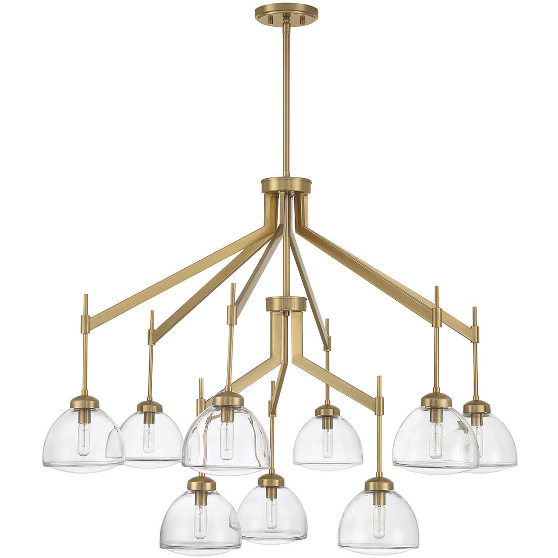 Corbin 9 Light 41 inch Warm Brass Chandelier Ceiling Light