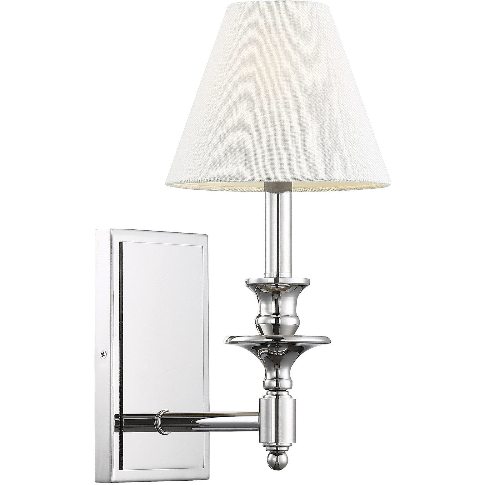 Washburn 1 Light 6.9 inch Polished Nickel Wall Sconce Wall Light, Essentials
