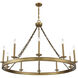 Seville 10 Light 45 inch Warm Brass Chandelier Ceiling Light, Essentials