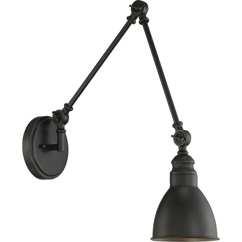Dakota 33.75 inch 60.00 watt Matte Black Adjustable Wall Sconce Wall Light, Essentials