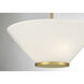 Blair 3 Light 15 inch Warm Brass Convertible Semi-Flush or Pendant Ceiling Light