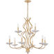 Lilly 9 Light 36 inch Royal Gold Chandelier Ceiling Light