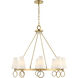 Wilkes 8 Light 36 inch Warm Brass Chandelier Ceiling Light