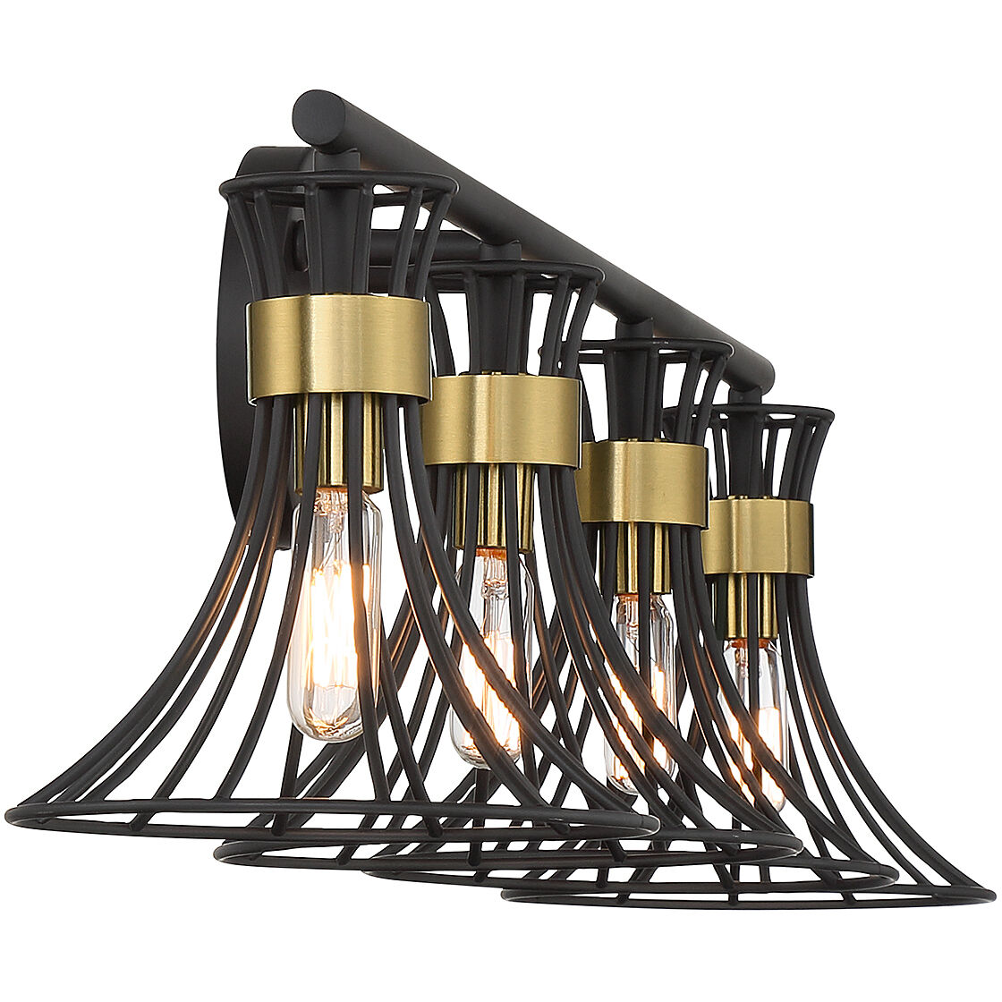 Matte black and brass cheap vanity light