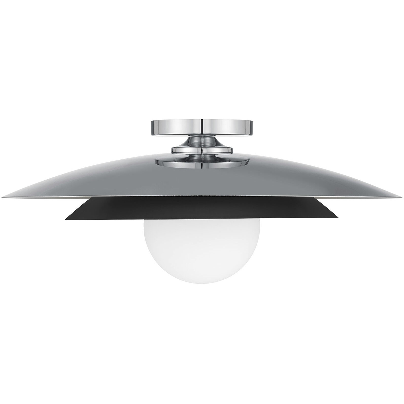 Sherrer 1 Light 20 inch Chrome Semi-Flush Ceiling Light