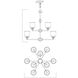 Melrose 9 Light 26 inch Satin Nickel Chandelier Ceiling Light