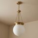 Manor 3 Light 13.5 inch Warm Brass Pendant Ceiling Light