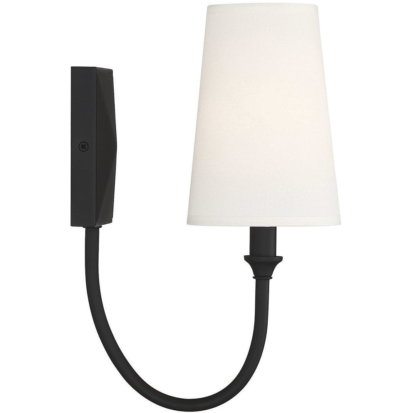 Cameron 1 Light 5 inch Matte Black Wall Sconce Wall Light, Essentials