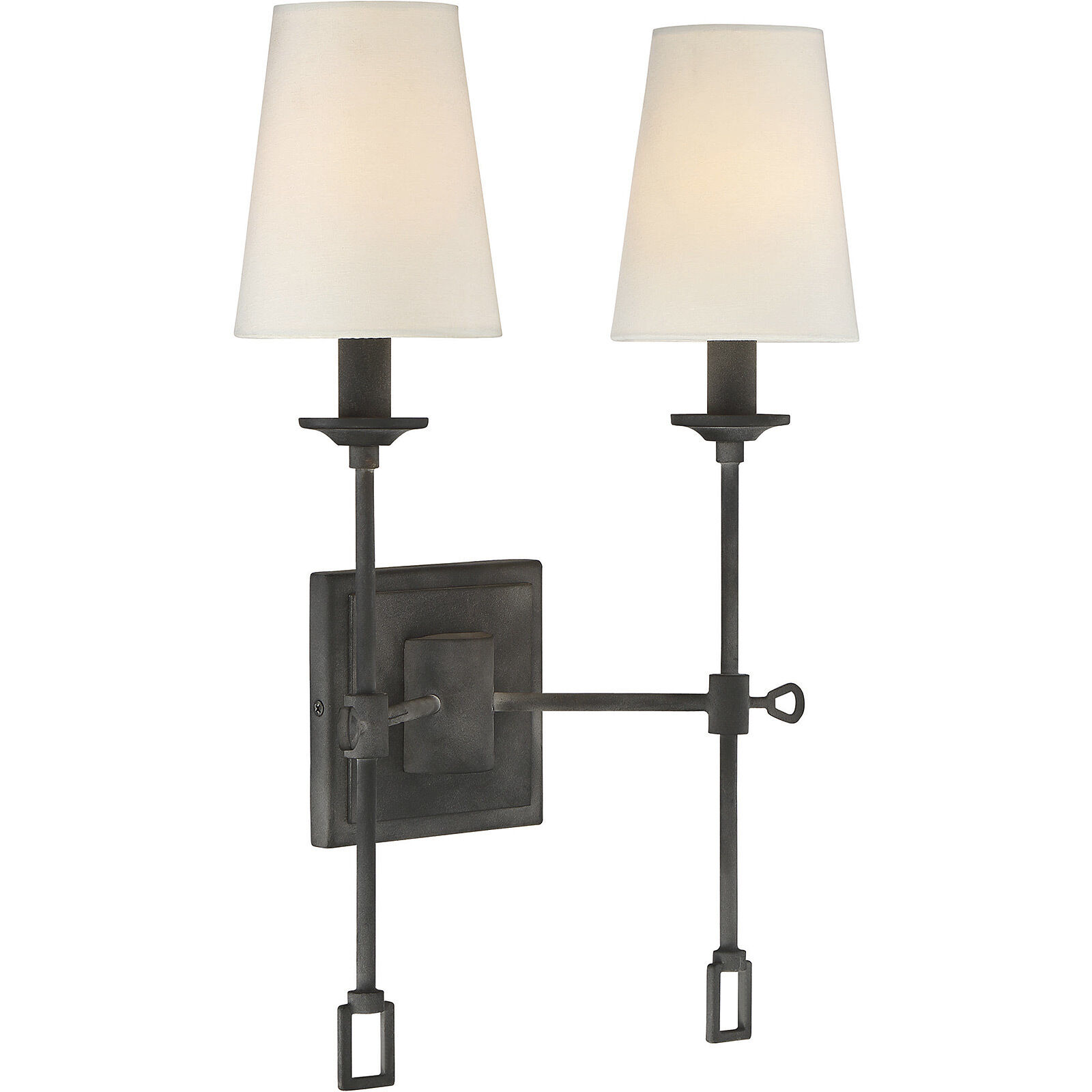 Lorainne 2 Light 12.5 inch Oxidized Black Wall Sconce Wall Light