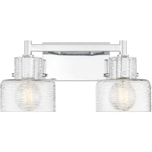 Dover 2 Light 17 inch Chrome Bathroom Vanity Light Wall Light