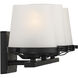 Klein 3 Light 24 inch Matte Black Bathroom Vanity Light Wall Light, Lighting One