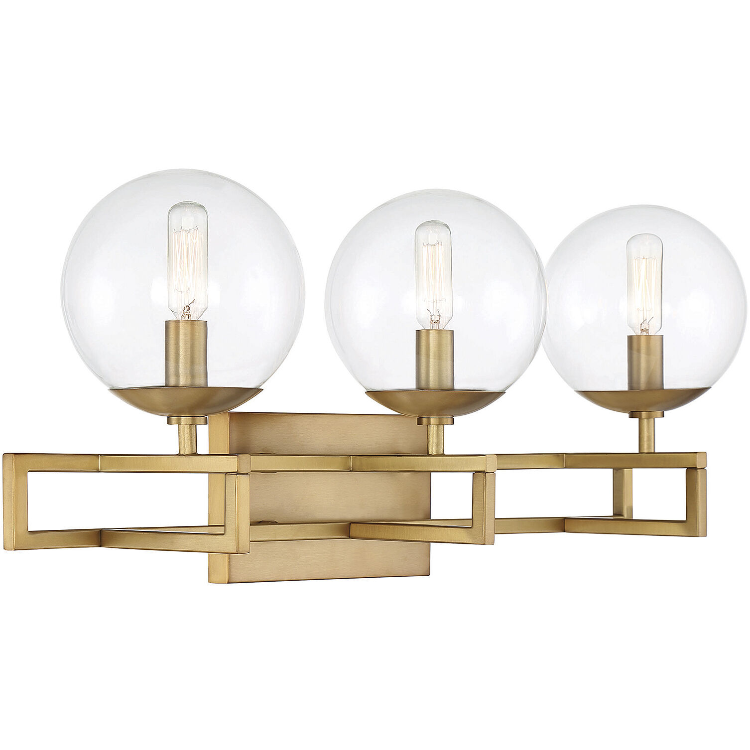 Crosby 3 Light 24 inch Warm Brass Bathroom Vanity Light Wall Light, Essentials