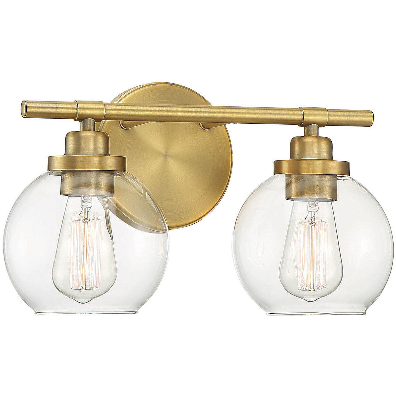 Carson 2 Light 14 inch Warm Brass Bathroom Vanity Light Wall Light, Essentials