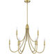 Cameron 9 Light 35 inch Warm Brass Chandelier Ceiling Light, Essentials
