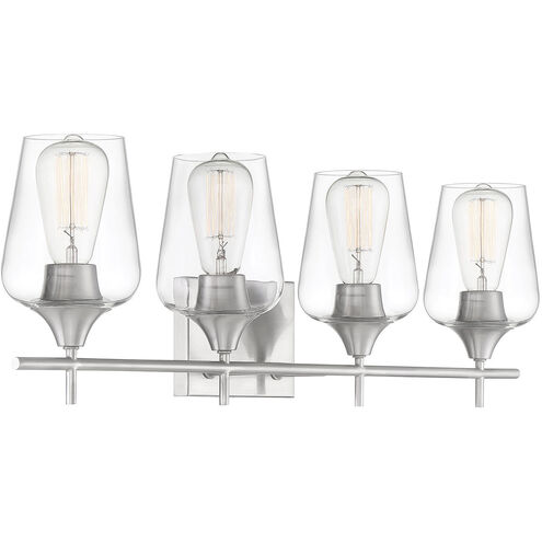 Octave 4 Light 28.75 inch Satin Nickel Bathroom Vanity Light Wall Light, Essentials