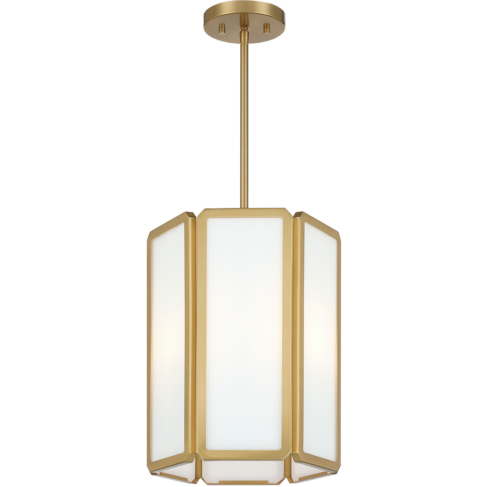 Leeds 3 Light 12 inch Warm Brass Pendant Ceiling Light