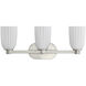 Baldwin 3 Light 23 inch Satin Nickel Bathroom Vanity Light Wall Light, Essentials