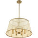 Astoria 6 Light 24 inch Natural with Burnished Brass Pendant Ceiling Light