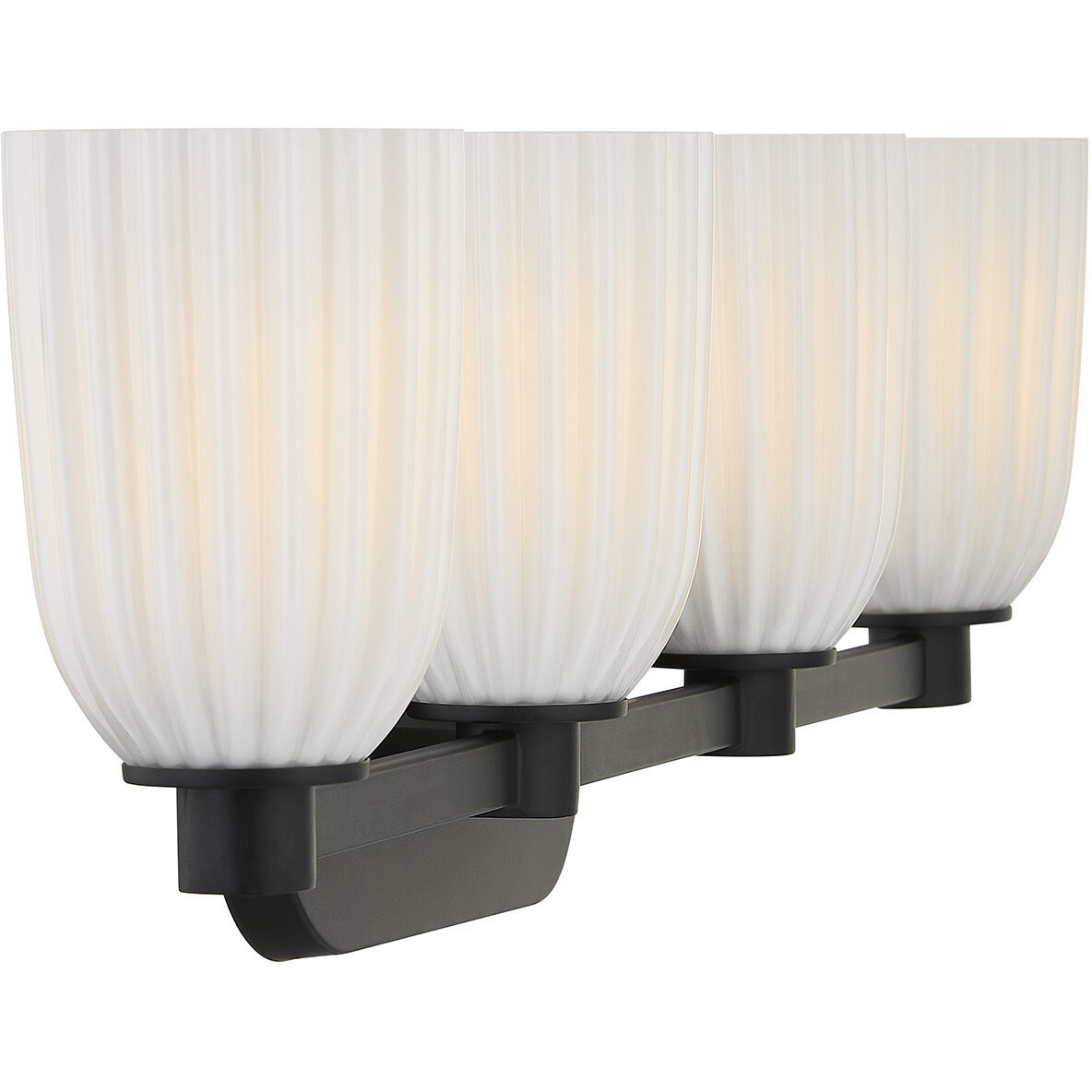 Baldwin 4 Light 32 inch Matte Black Bathroom Vanity Light Wall Light, Essentials