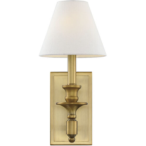 Washburn 1 Light 6.9 inch Warm Brass Wall Sconce Wall Light, Essentials