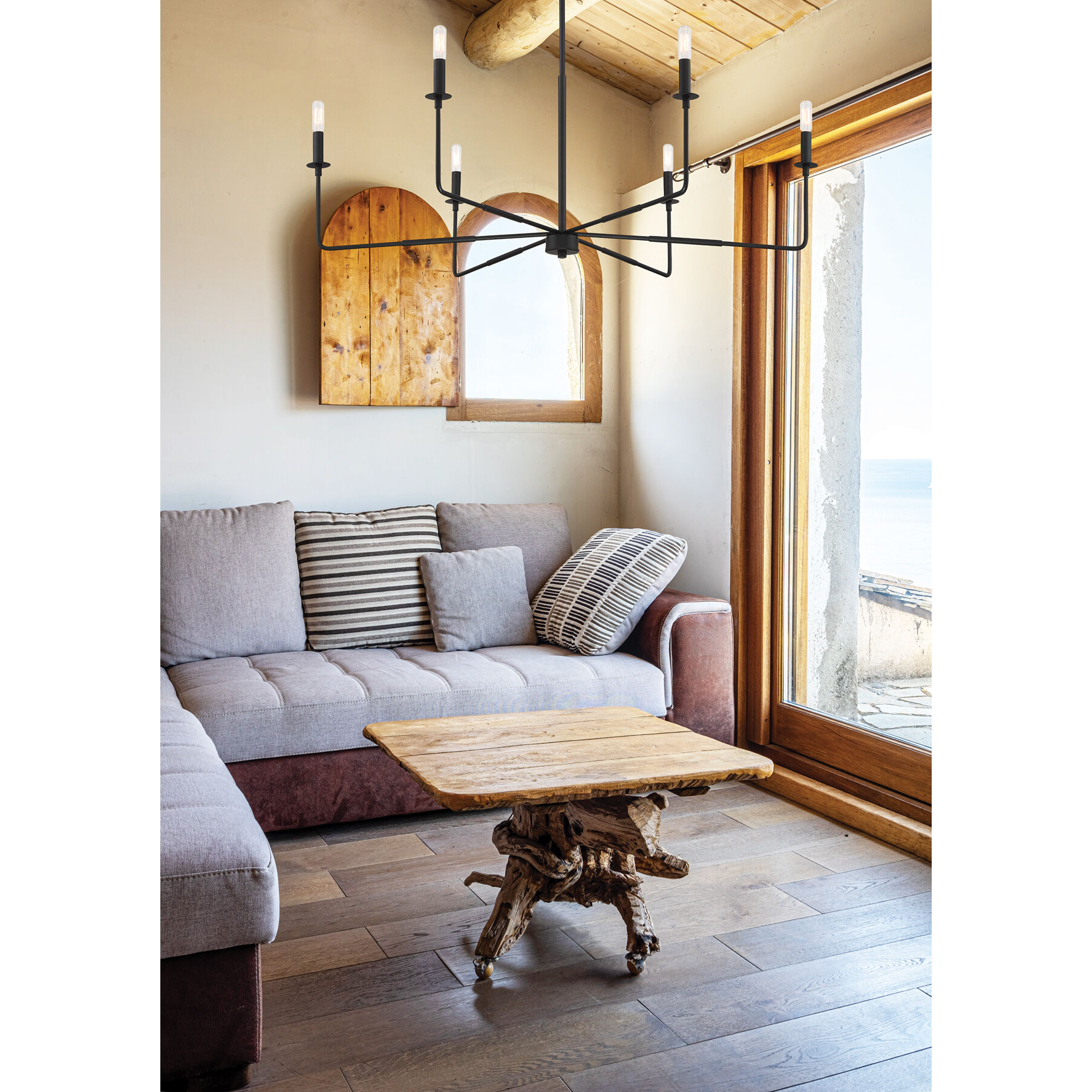 6 light chandelier black 2025