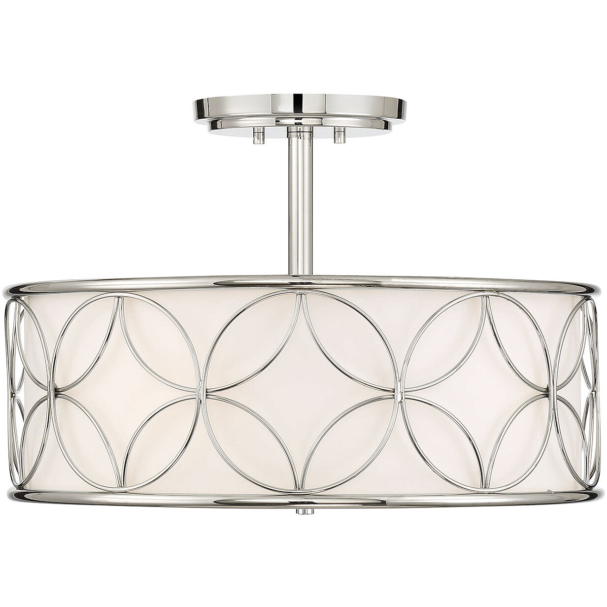 Polished nickel semi flush best sale mount