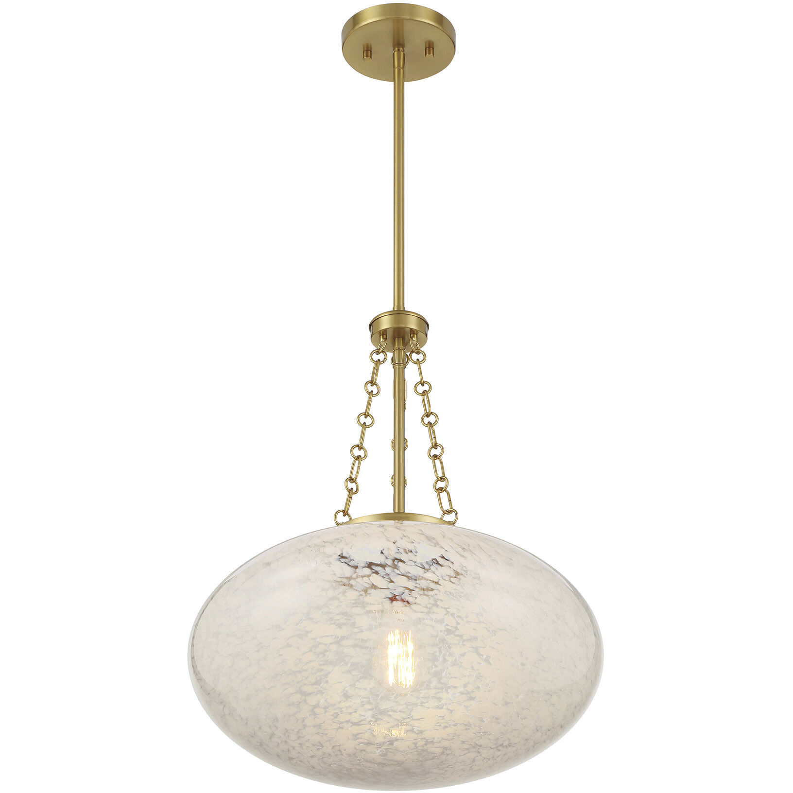 Willow 1 Light 16.5 inch Warm Brass Pendant Ceiling Light