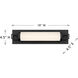 Parker LED 18 inch Black Lustre Bathroom Vanity Light Wall Light