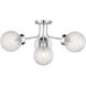 Coral 4 Light 27 inch Chrome Semi-Flush Ceiling Light