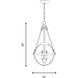Bozeman 3 Light 14 inch Warm Brass Pendant Ceiling Light