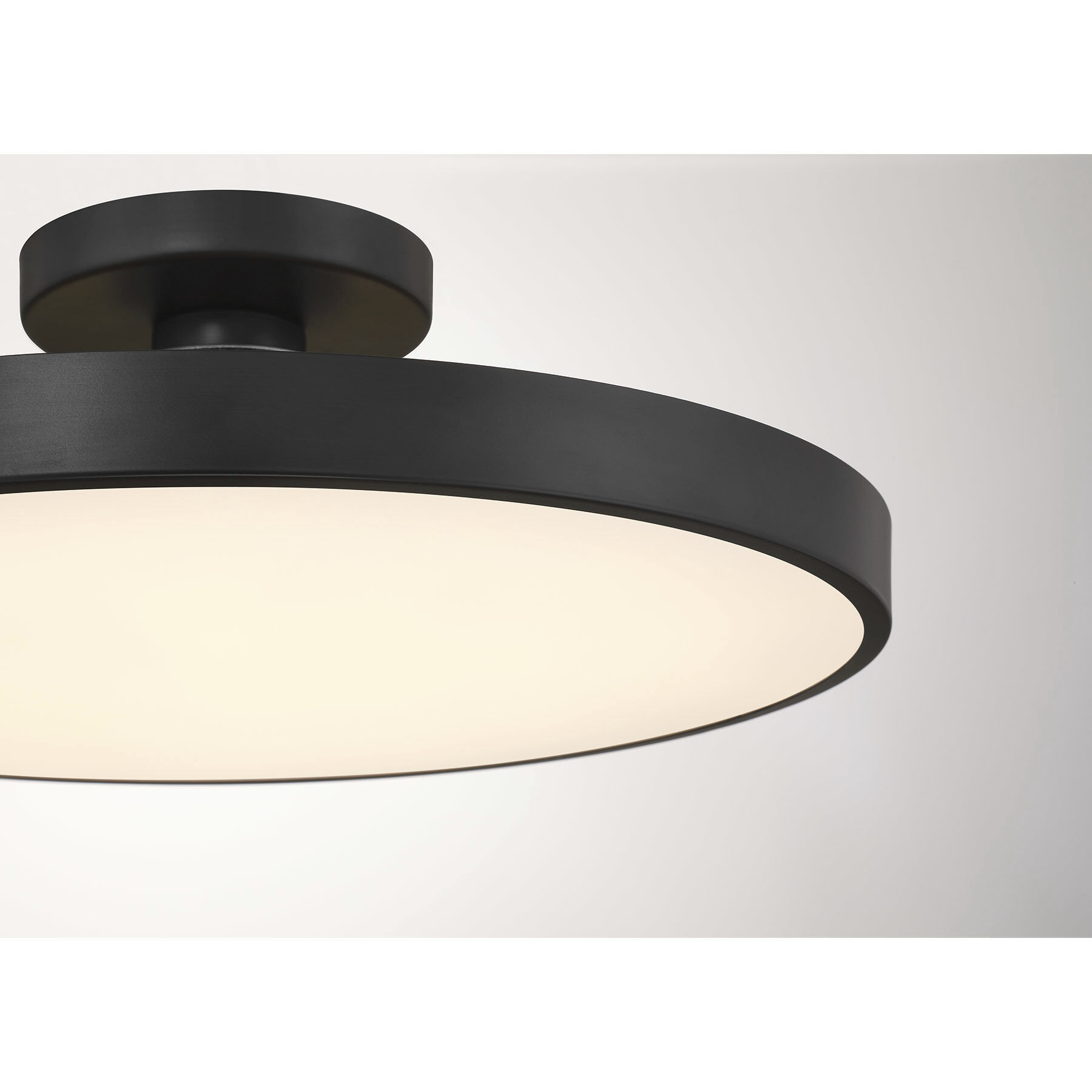 Thayer LED 20 inch Matte Black Semi-Flush Ceiling Light