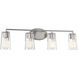 Sacremento 4 Light 32 inch Satin Nickel Bathroom Vanity Light Wall Light, Essentials