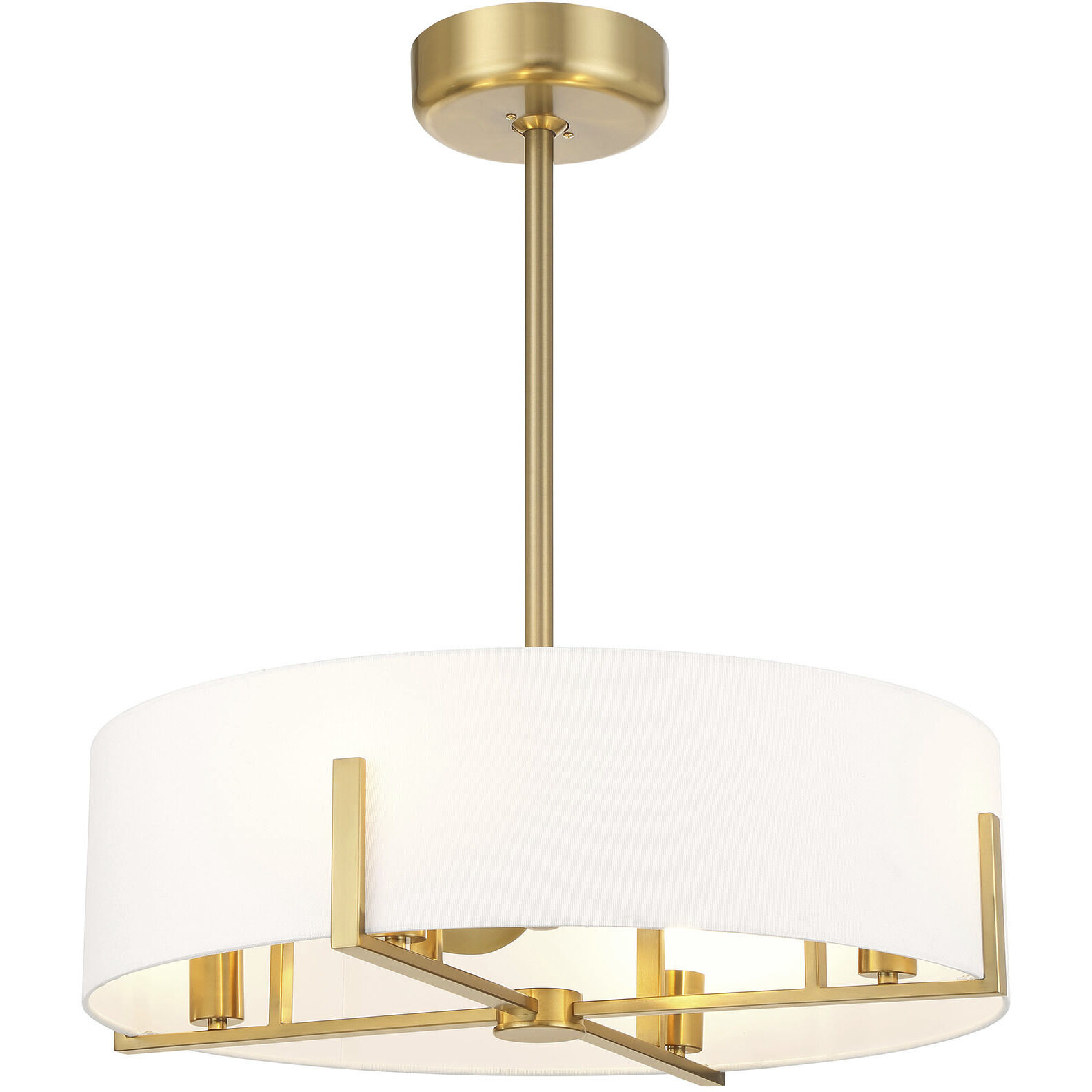 Mansell 14 inch Warm Brass Fan D'Lier