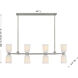 Baldwin 8 Light 44 inch Satin Nickel Linear Chandelier Ceiling Light, Essentials