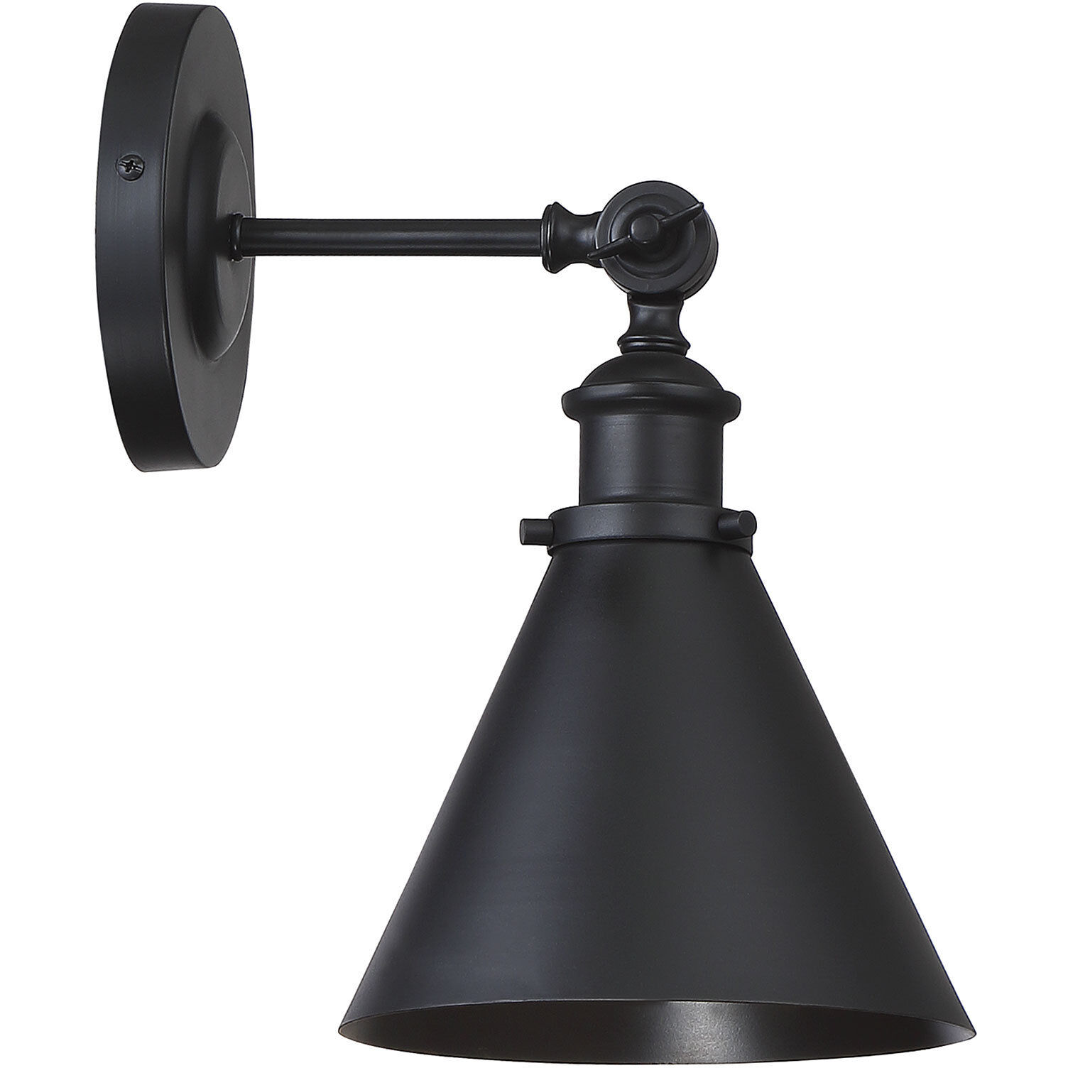 Glenn 9 inch 60.00 watt Matte Black Adjustable Wall Sconce Wall Light, Essentials