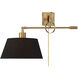 Perignon 60 watt Warm Brass Adjustable Wall Sconce Wall Light