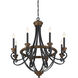 Wickham 8 Light 29 inch Whiskey Wood Chandelier Ceiling Light