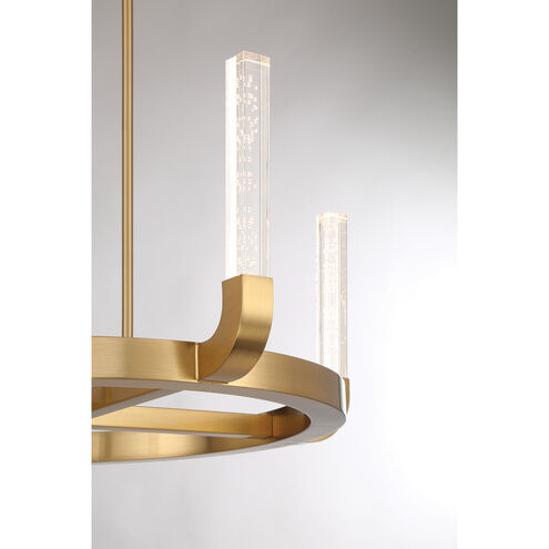 Del Mar LED 30 inch Warm Brass Chandelier Ceiling Light